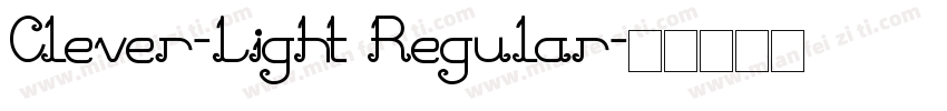 Clever-Light Regular字体转换